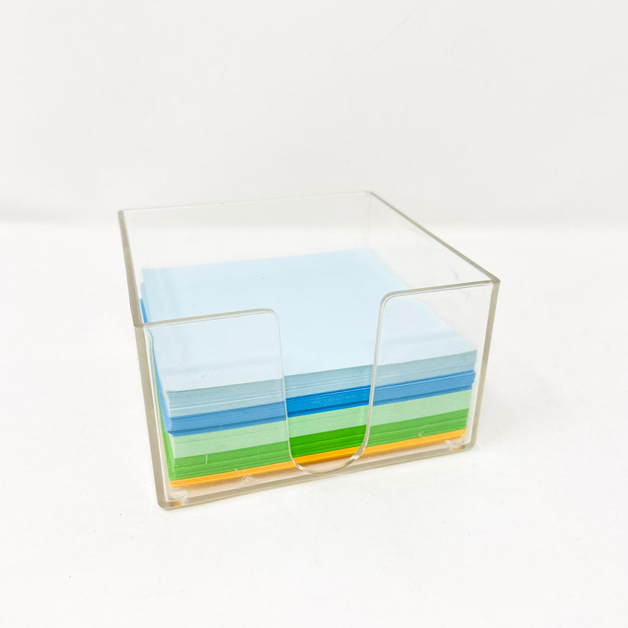3" Square Post-It Notes in Acrylic Holder