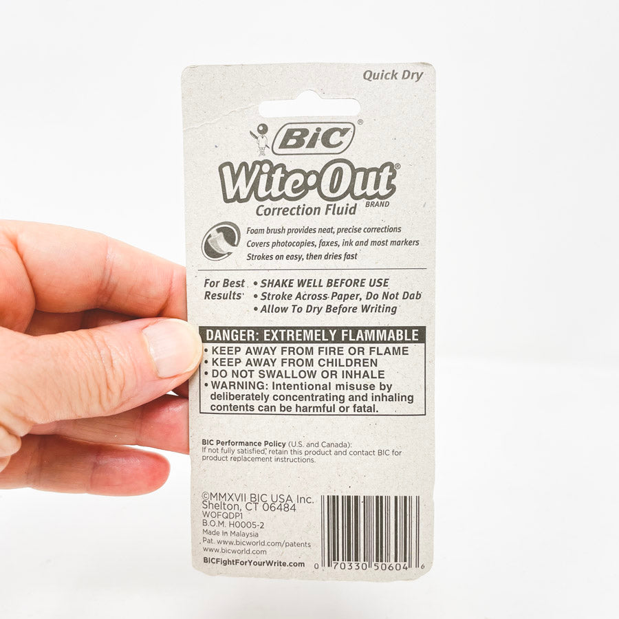 Bic Wite-Out Correction Fluid