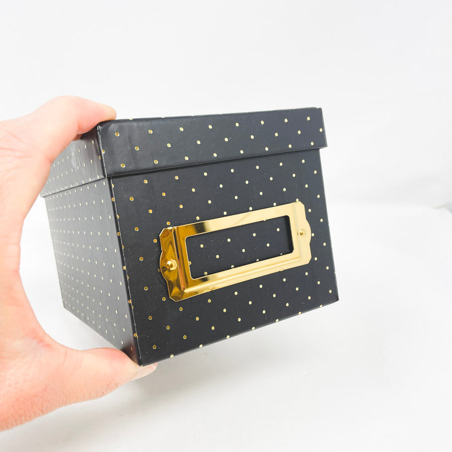 Polka Dot Storage Box Approx 4 x 6 x 4