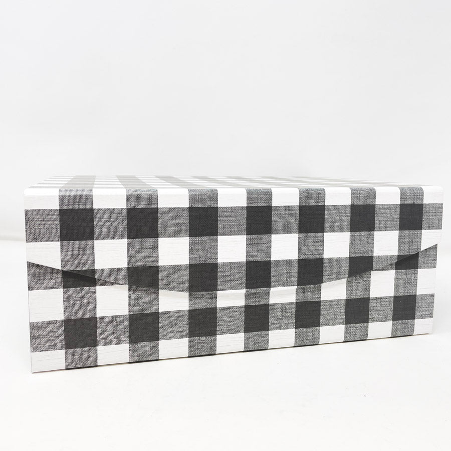 Black Gingham Box with Magnetic Closure