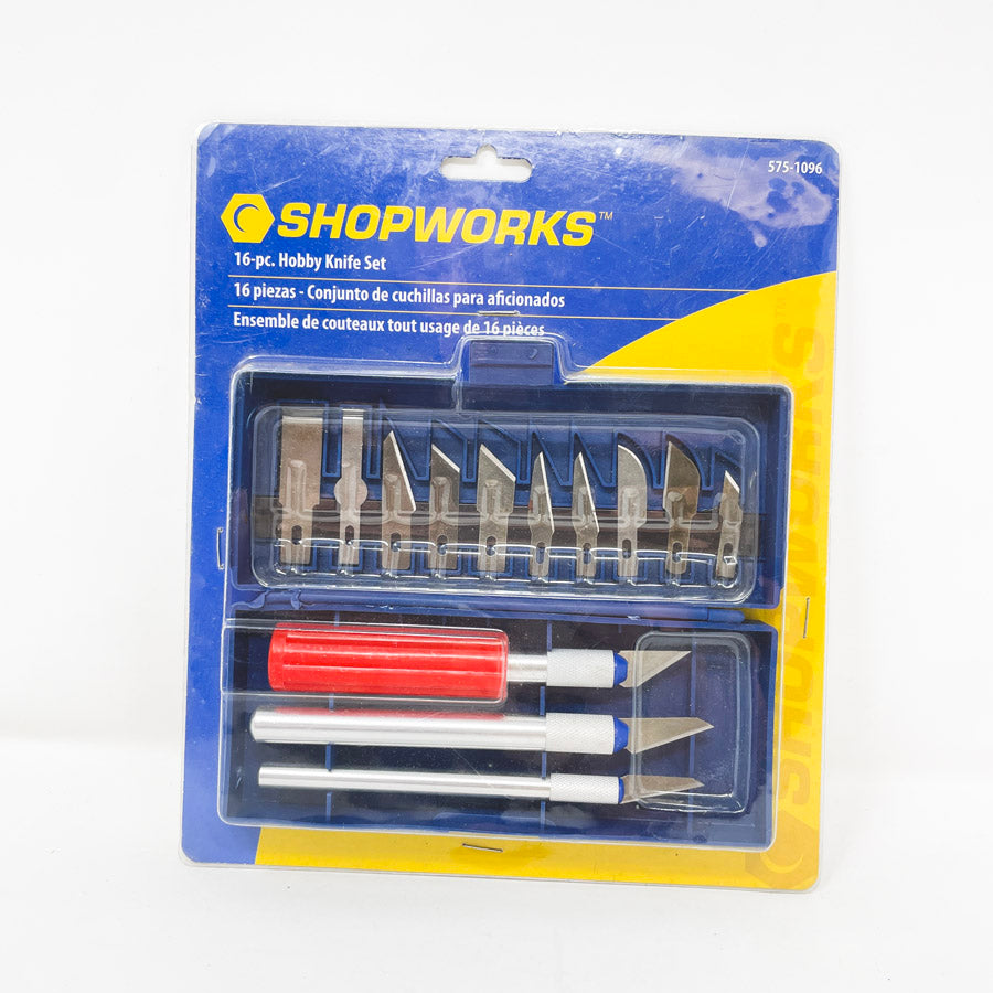 Shopworks 16 Pc Hobby Knife Kit