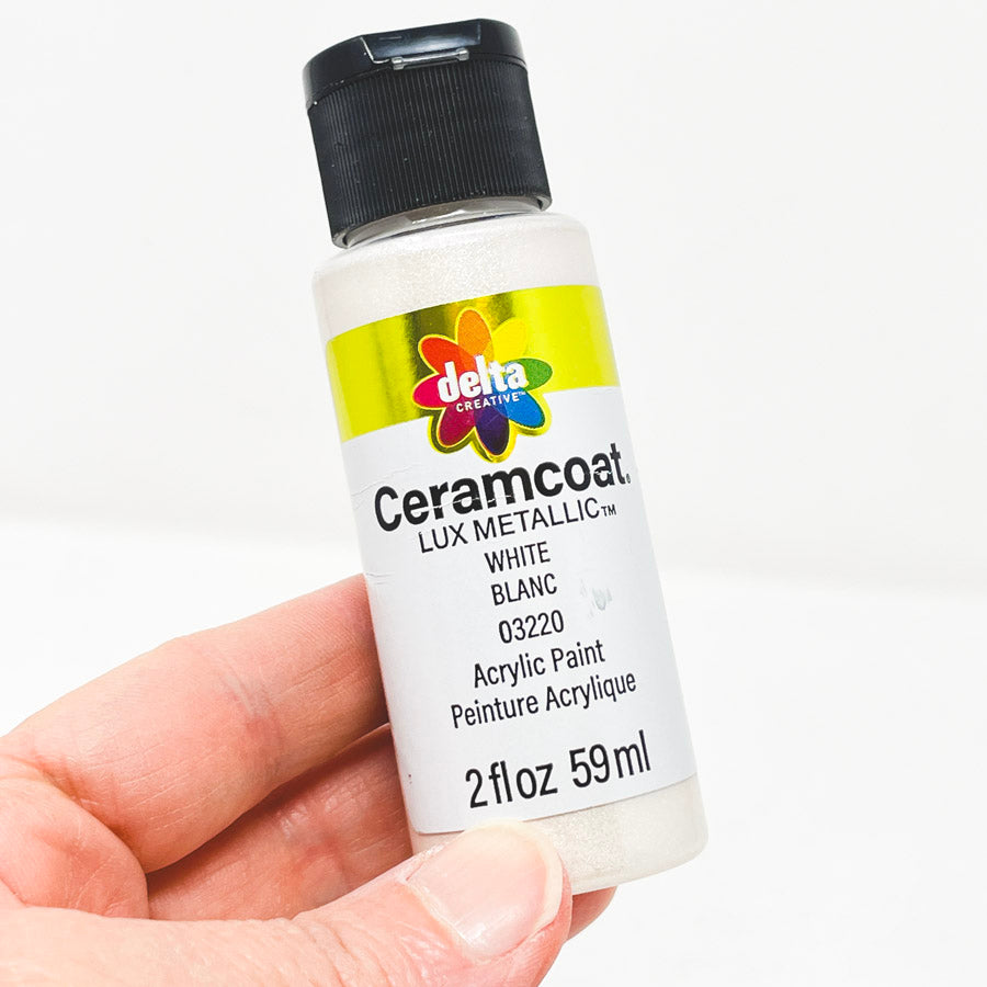 Delta Ceramacoat Lux Metallica - White 2oz