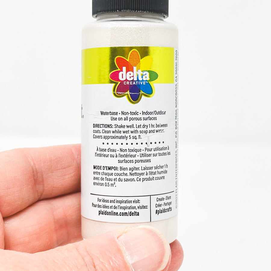 Delta Ceramacoat Lux Metallica - White 2oz