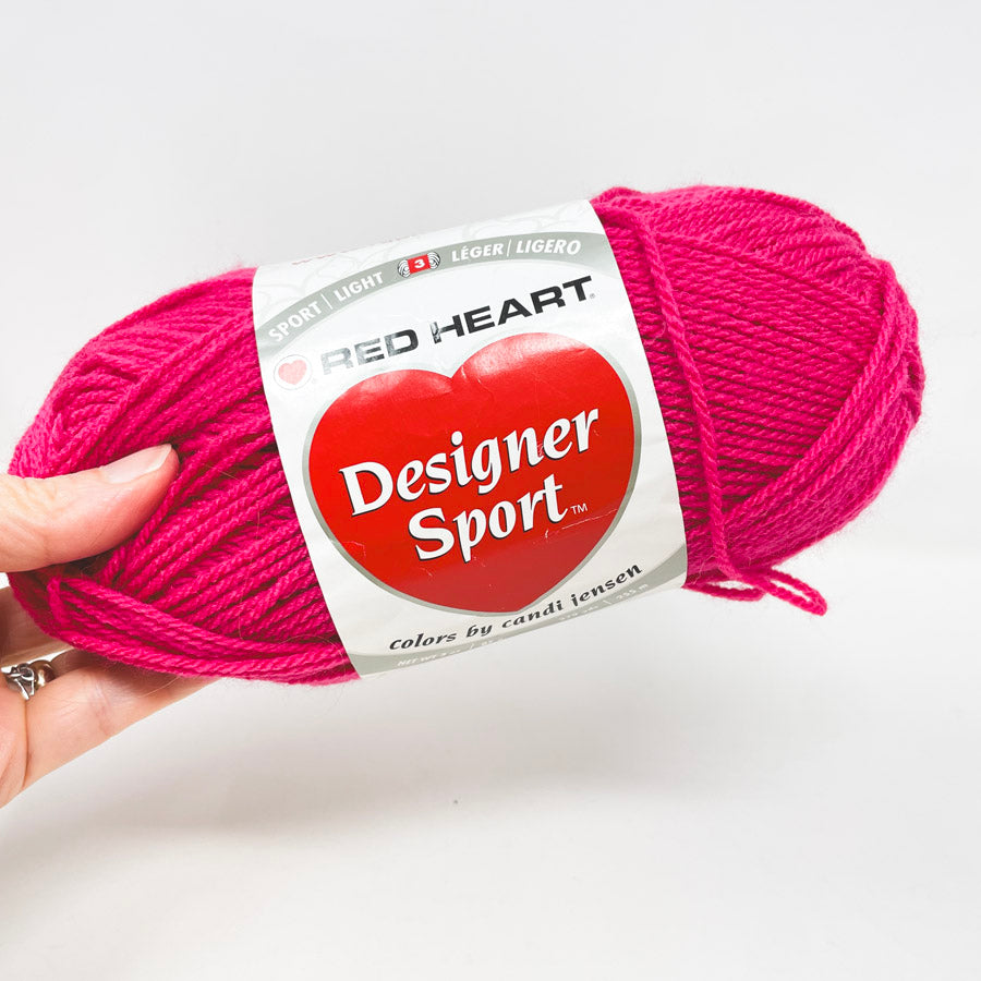 Red Heart Designer Sport Yarn - 3750 Girlie Pink