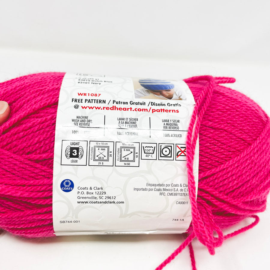 Red Heart Designer Sport Yarn - 3750 Girlie Pink