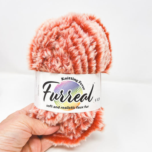 Knitting Fever Furred Yarn - Red Fox