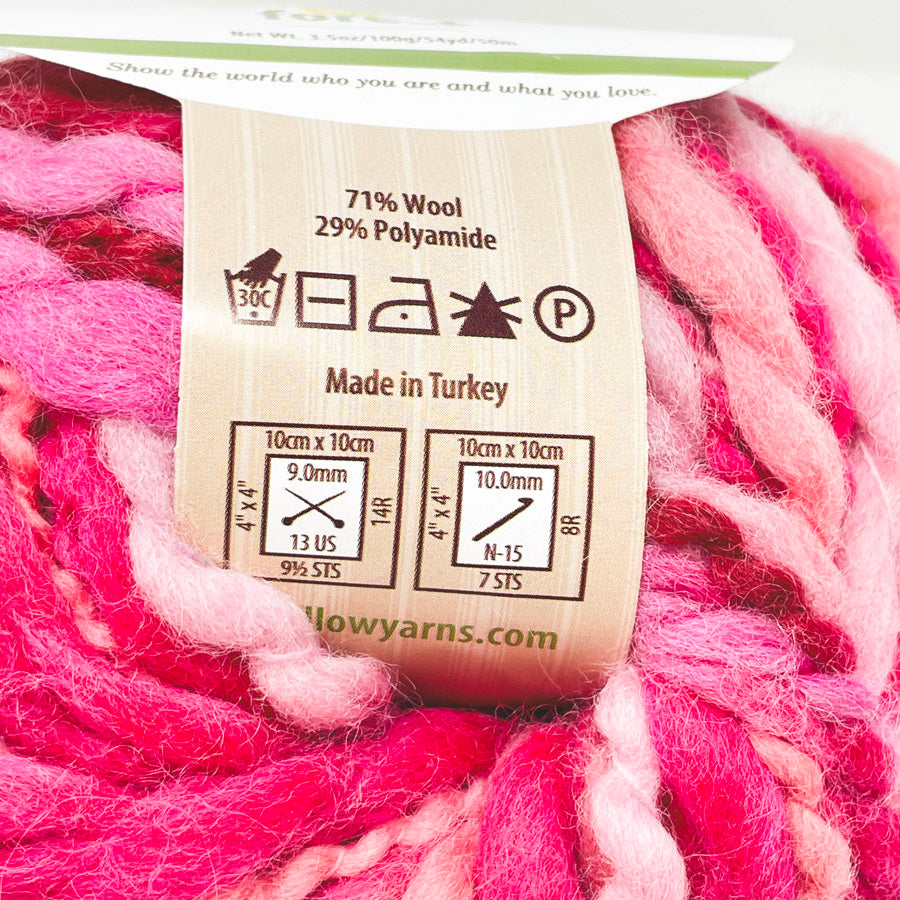 Willow Yarns Forest Wool Blend Yarn - Fushcia