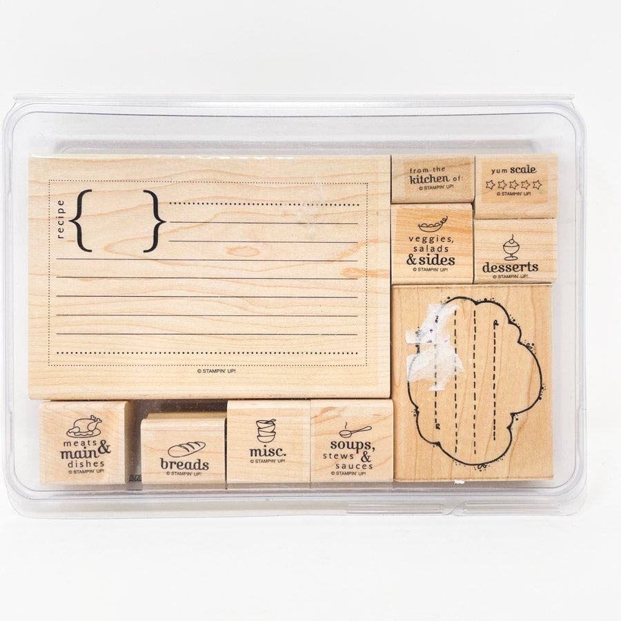 Stampin' Up From The Kitchen Of Rubber Stamp Set