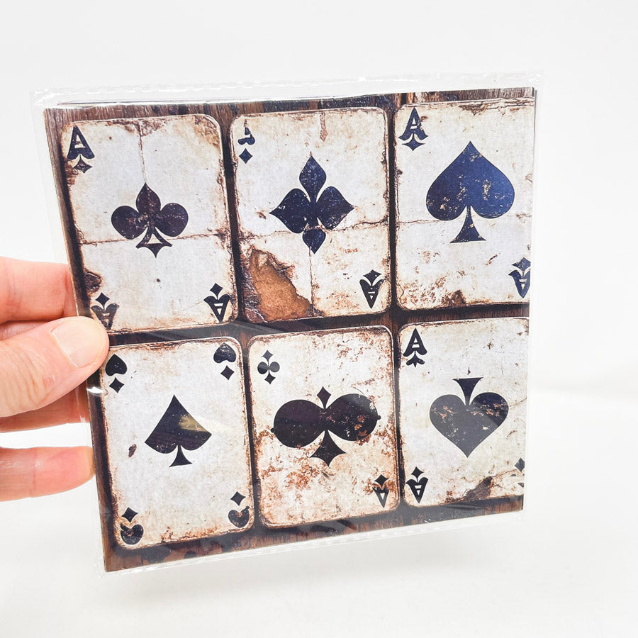 Square Rustic Card Suits Paper Pack