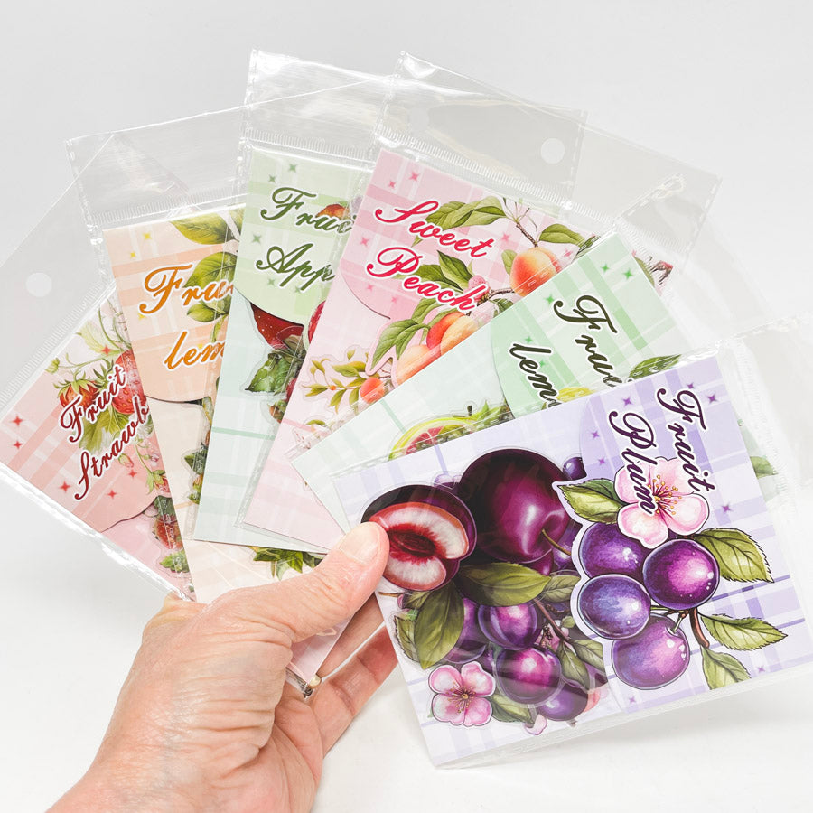 Transparent Die Cut Fruit Sticker Bundle (6)