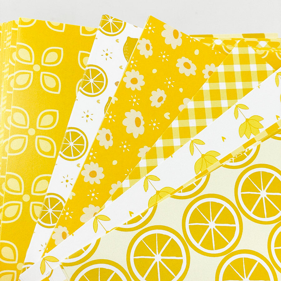 Square Lemon Theme Paper Pack