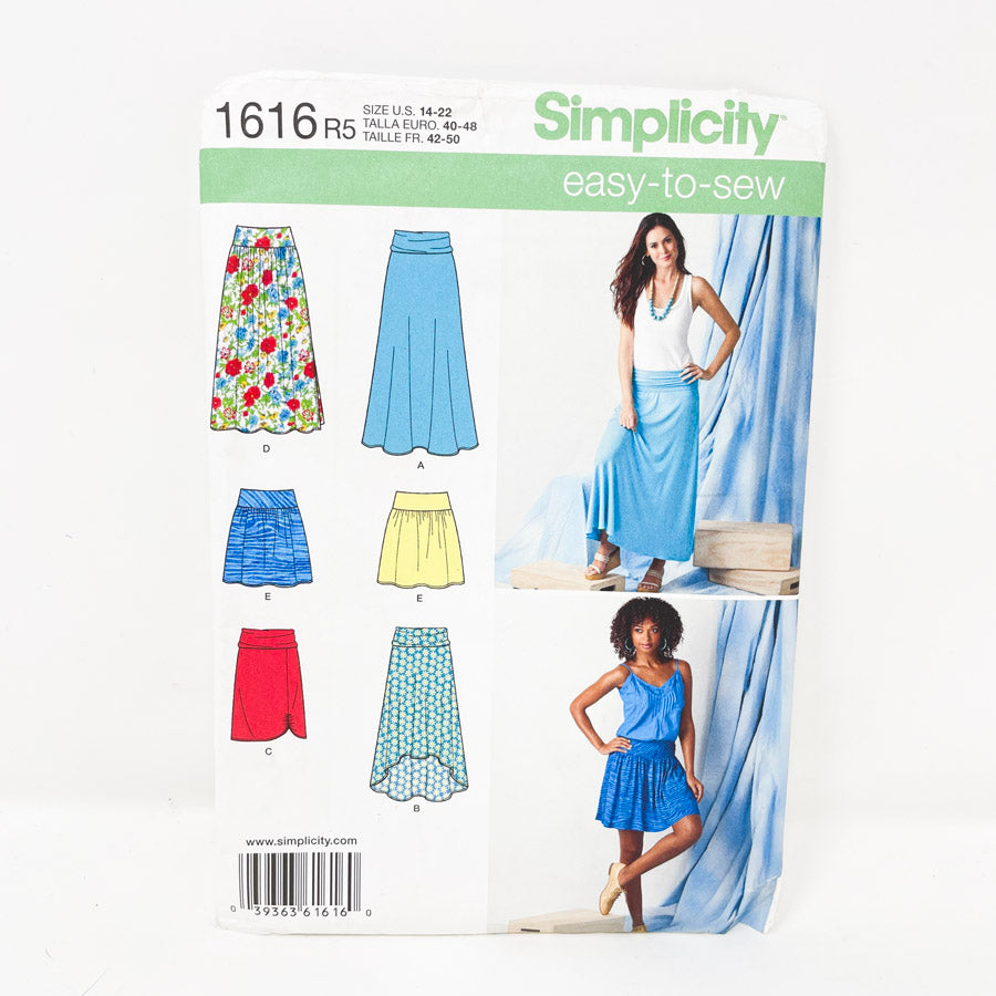 Simplicity 2013 Skirt Sewing Pattern 1616R5 - Size 14-22