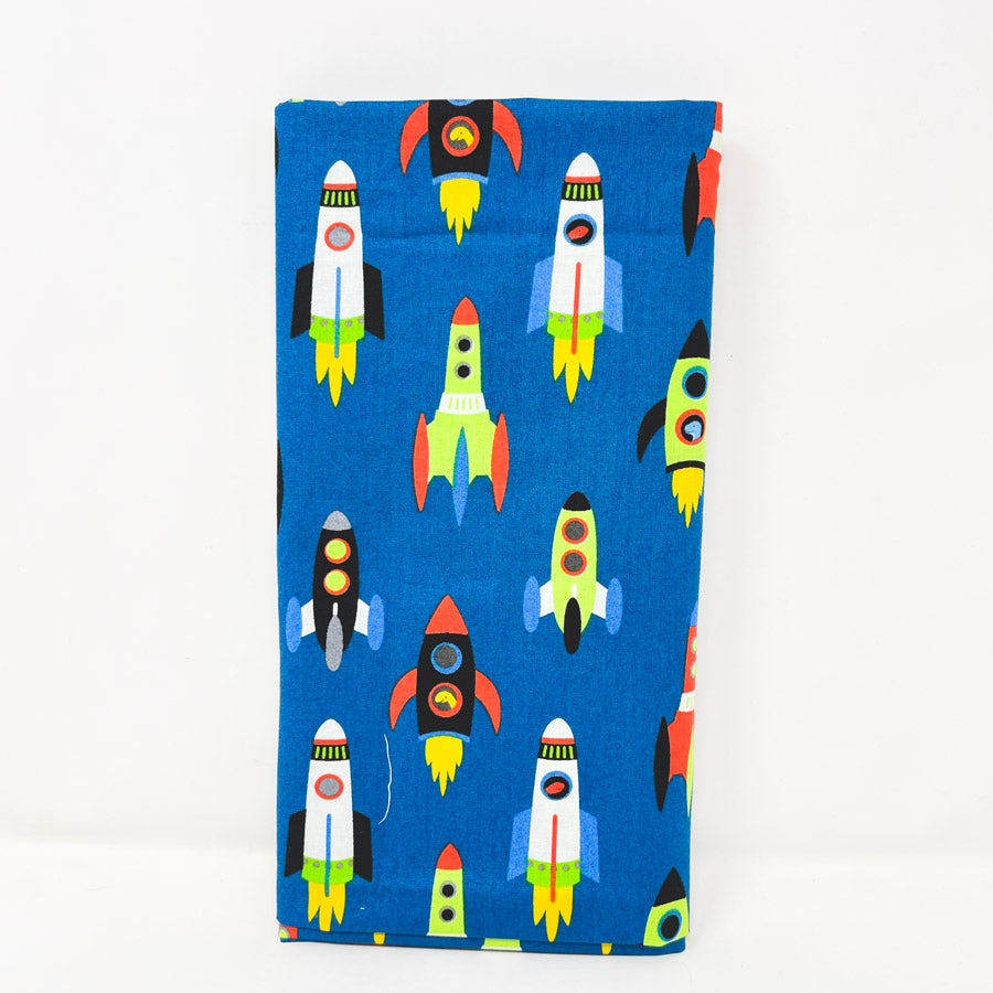 Appx 1 yd - Rocket Dinos Cotton Fabric