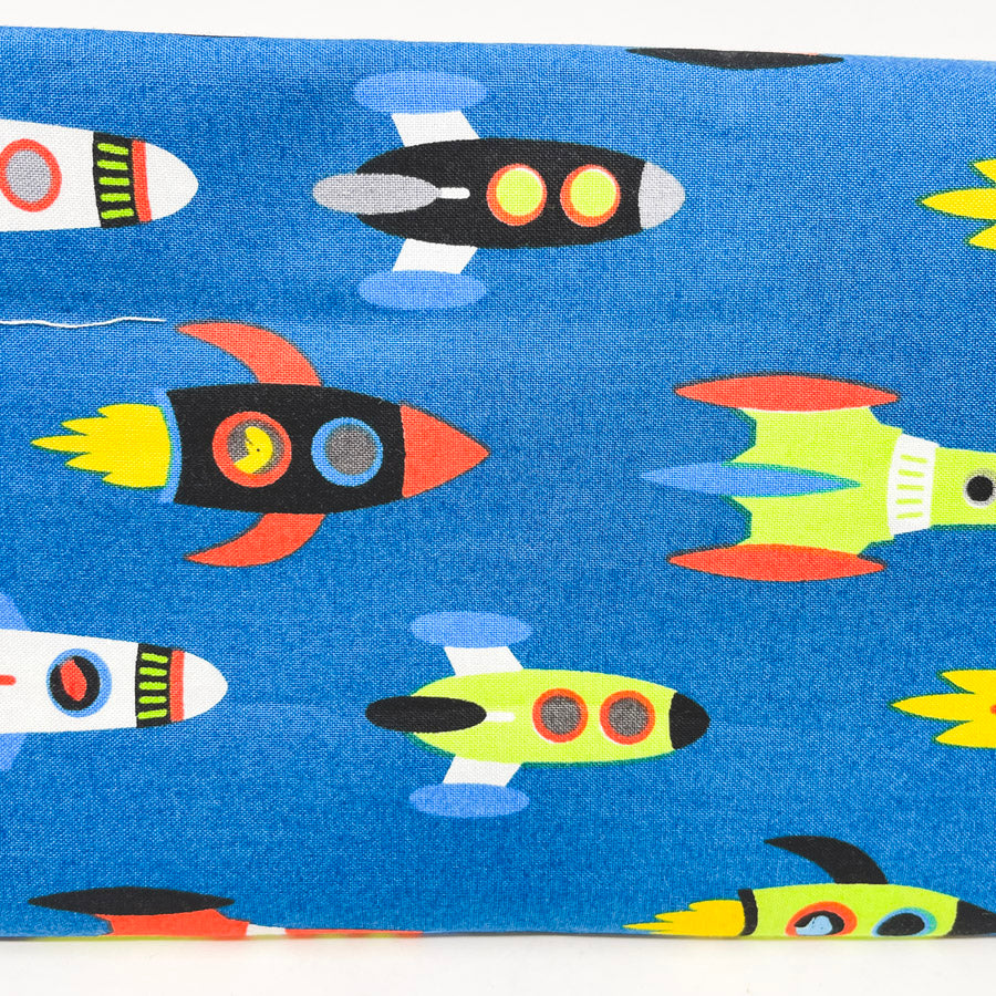 Appx 1 yd - Rocket Dinos Cotton Fabric