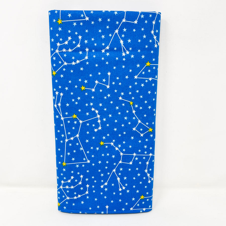 Appx 1 yd - Blue Constellations Cotton Fabric