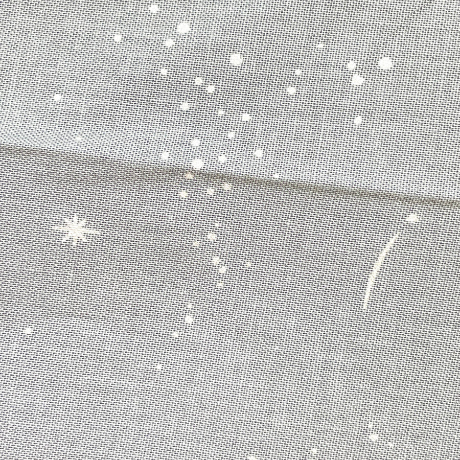 Appx 1 yd - Grey Shooting Stars Cotton Fabric