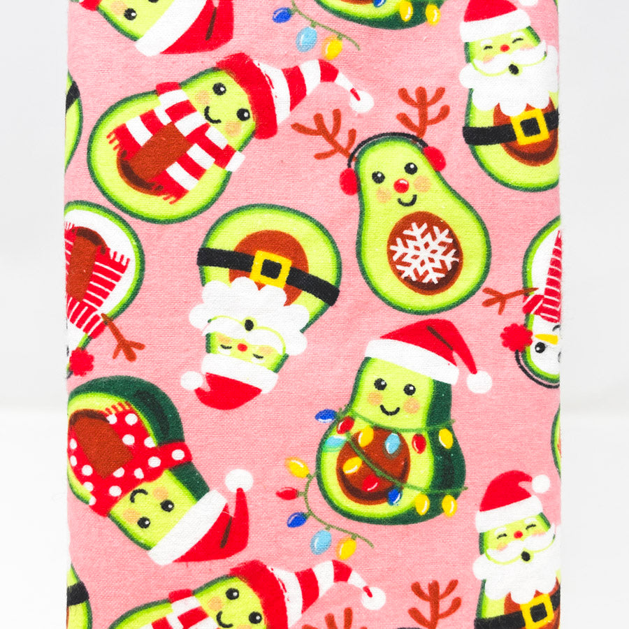 Appx 1 yd - Christmas Avocado Flannel Fabric