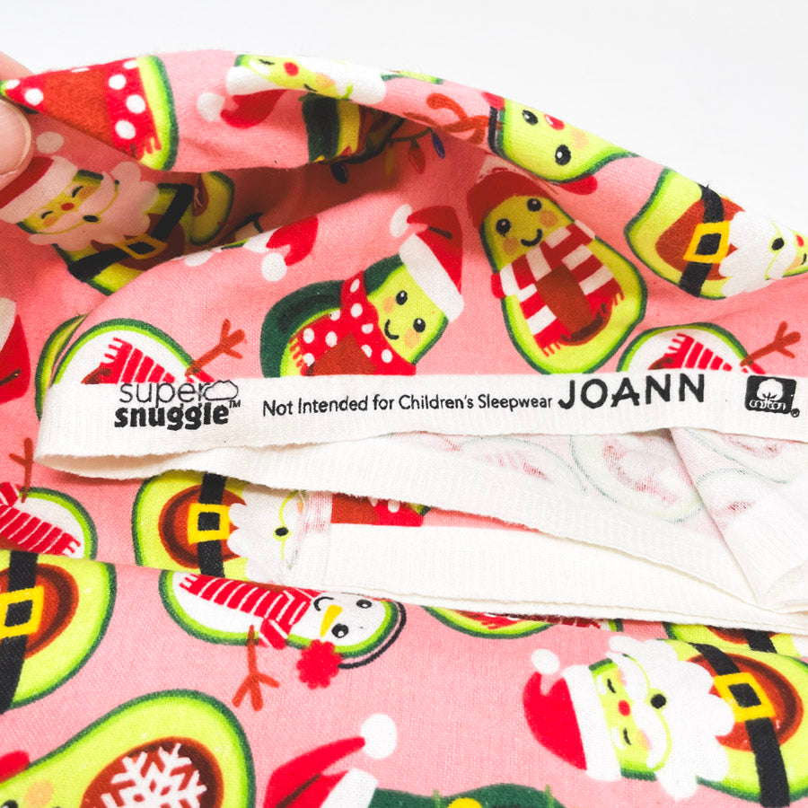 Appx 1 yd - Christmas Avocado Flannel Fabric