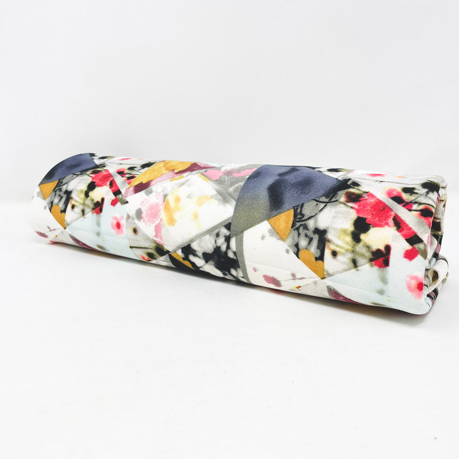 Appx 1 yd - Patchwork Petals Polyester Fabric