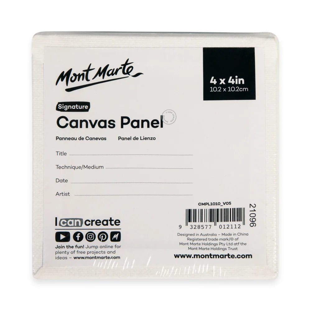 NEW // Canvas Panels Signature 4 X 4in 5pc – Mont Marte