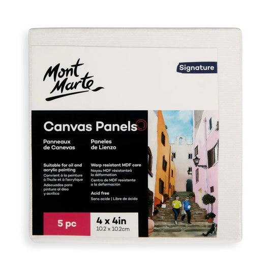 NEW // Canvas Panels Signature 4 X 4in 5pc – Mont Marte