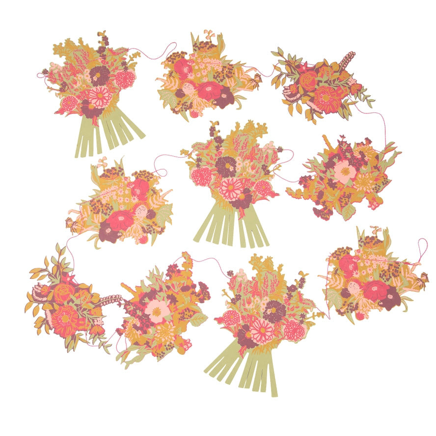 East End Press Pink Bouquet Paper Garland