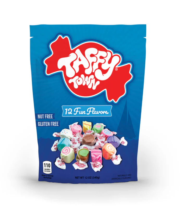 Taffy Town Assorted 12 Fun Flavor Pouch Bag