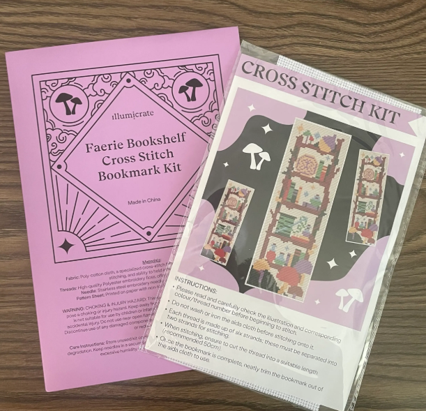Illumicrate Faerie Bookshelf Cross Stitch Kit