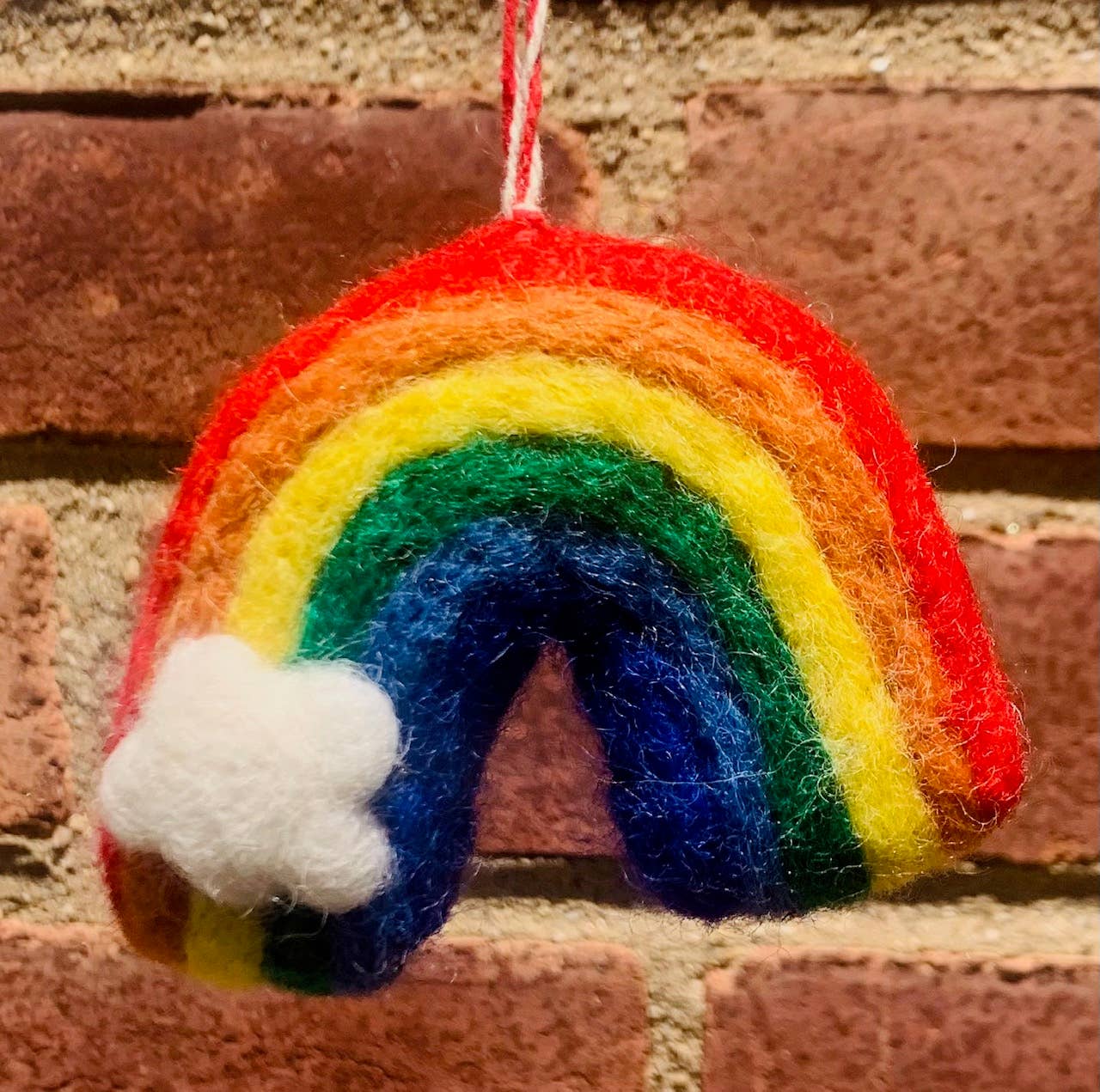 NEW // Rainbow Felted Ornament