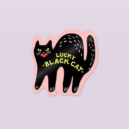 NEW // Lucky Black Cat Die Cut Sticker – Idlewild Co.