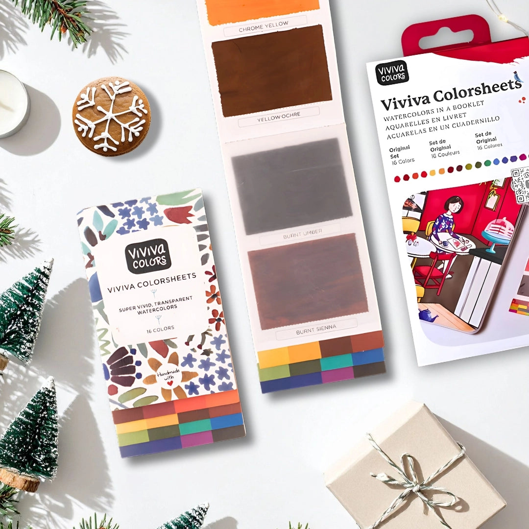 NEW // Viviva Original Colorsheets - 16 Handmade Watercolors
