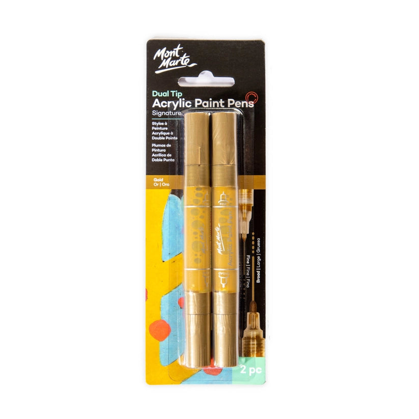 NEW // Dual Tip Acrylic Paint Pens Signature (2 pc) by Mont Marte