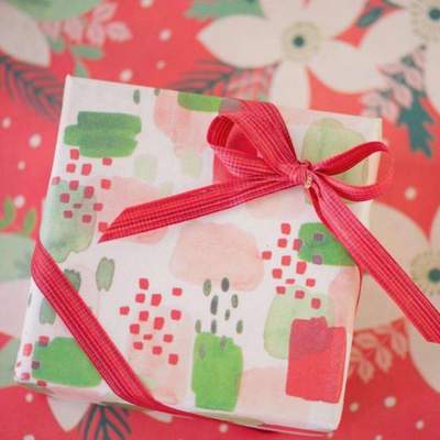 NEW // Pretty Poinsettia Wrapping Paper