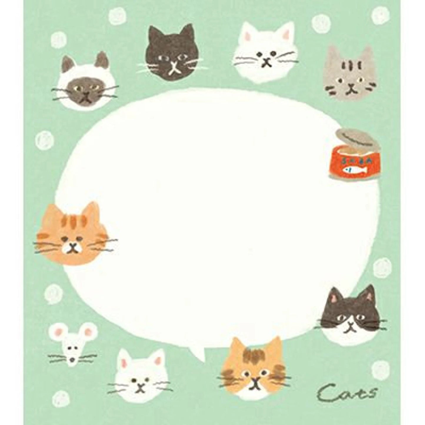 NEW // Furukawa Paper Works - Watashi Biyori 4 Designs Memo Pad - Cats