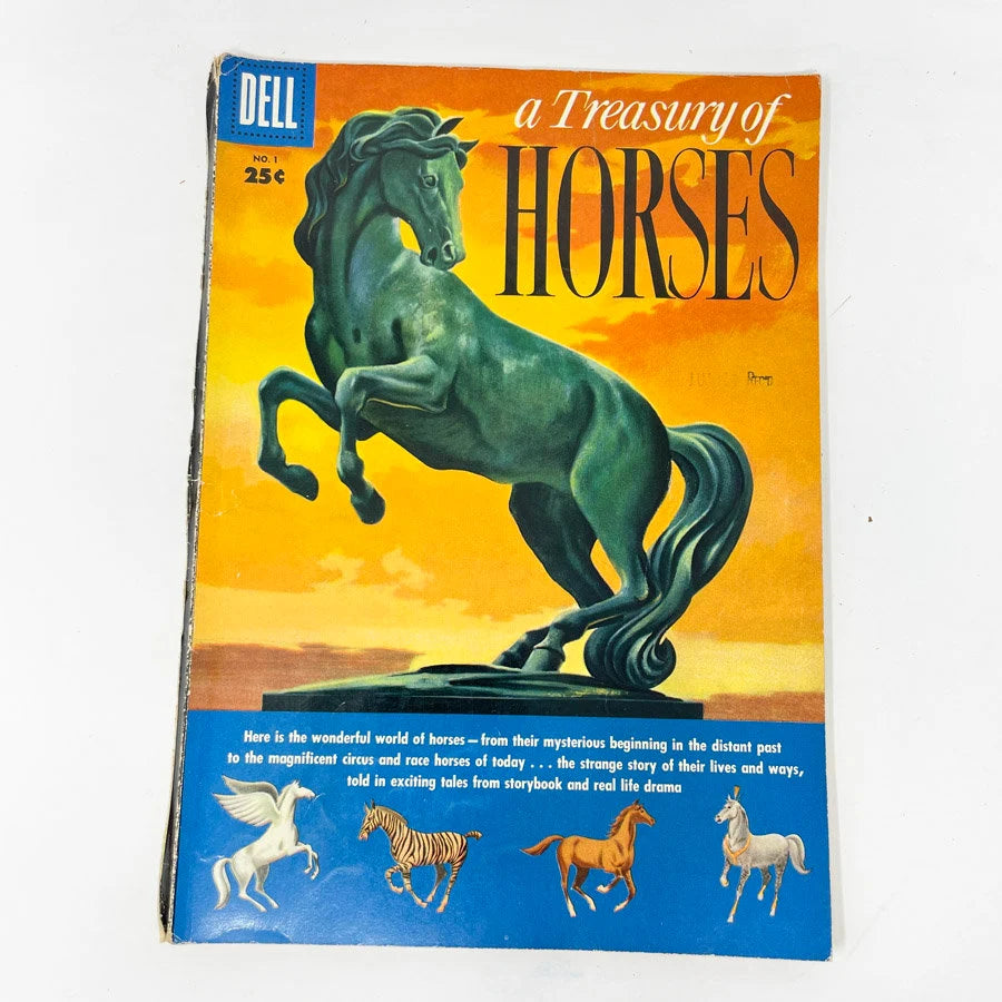 A Treasury of Horses Comic Book #1 - Dell Comics - 1955