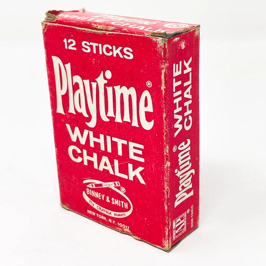Vintage Partial Box of White Playtime Chalk