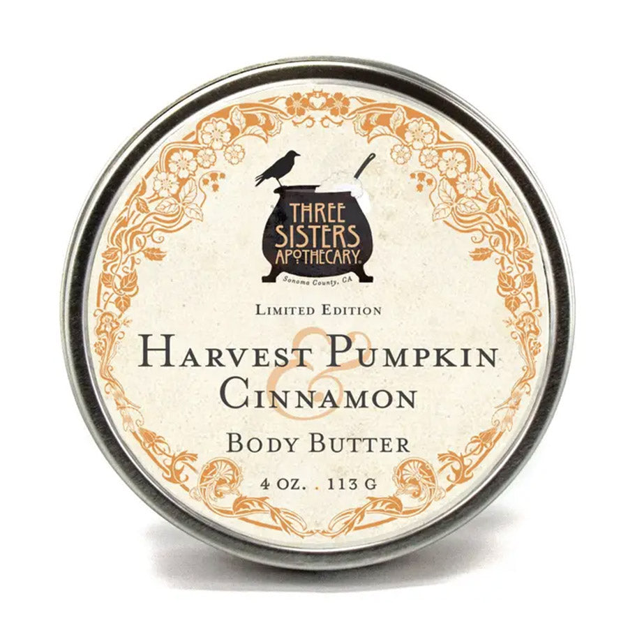 NEW // Three Sisters Apothecary Body Butter - Harvest Pumpkin & Cinnamon 4 oz.