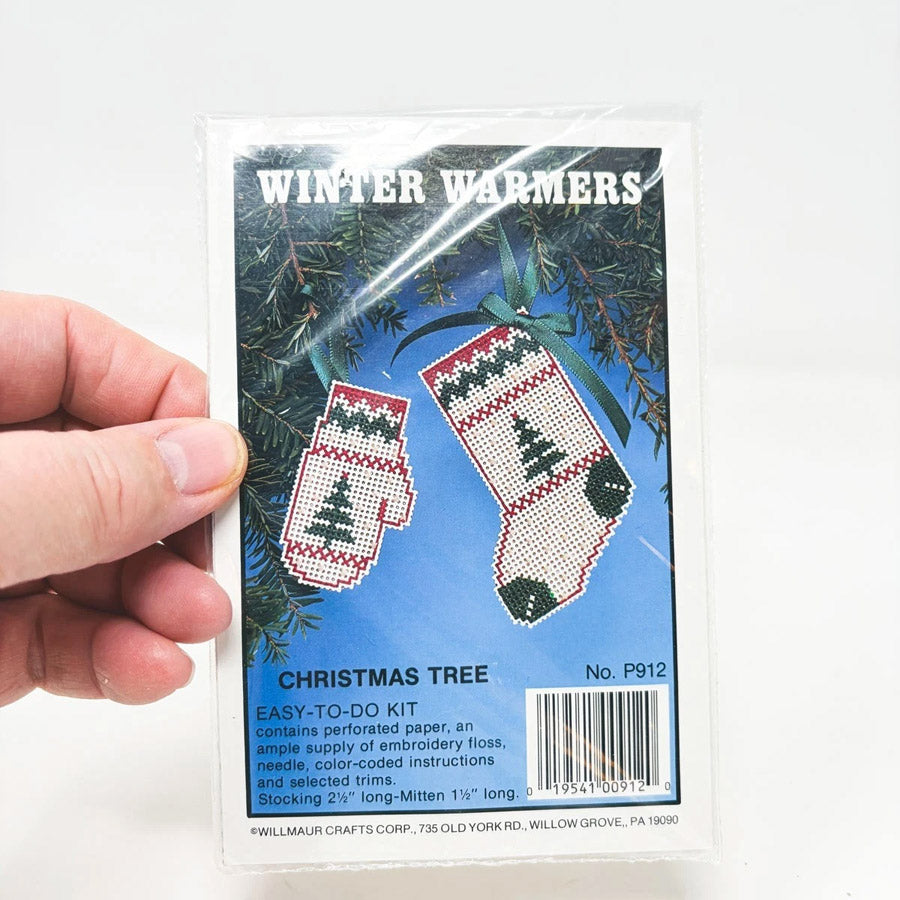 Winter Warmers Perforated Paper Cross Stitch Ornament Kit
