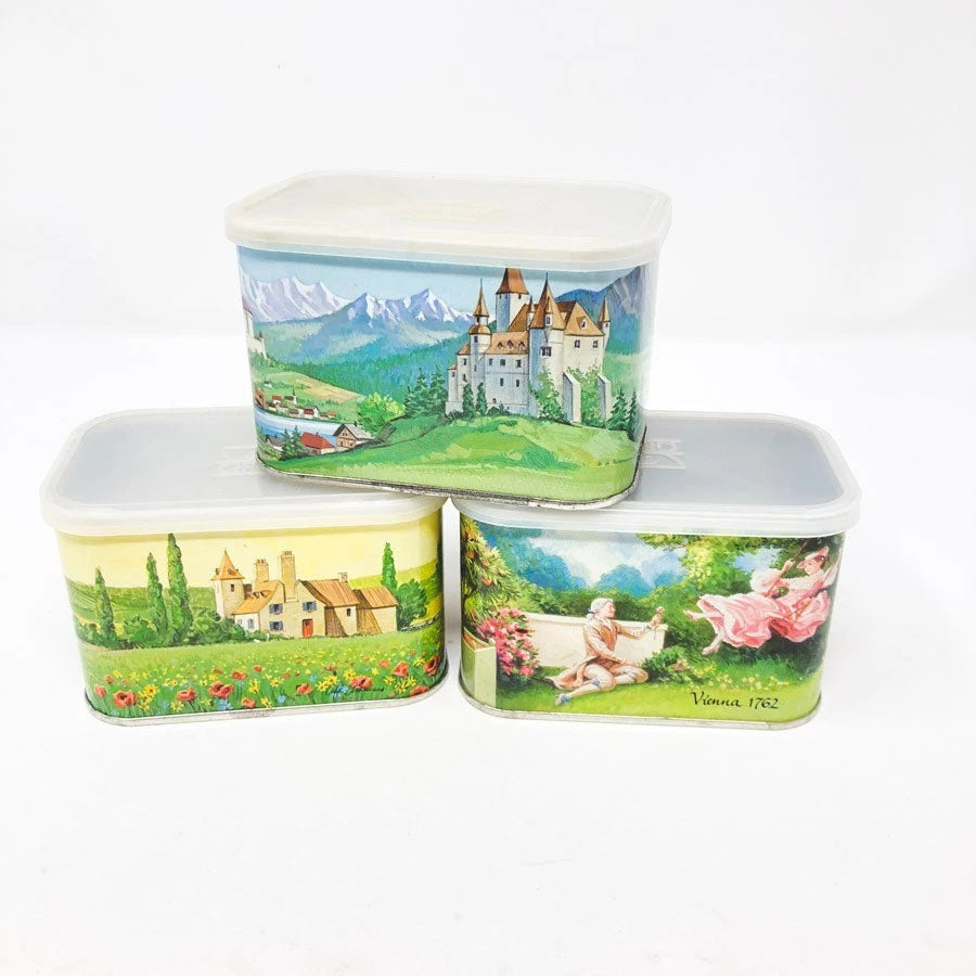 Vintage International Coffee Tins with Lids