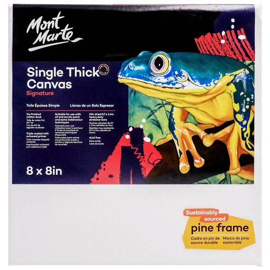 NEW // Single Thick Canvas Signature – 8in x 8in – Mont Marte