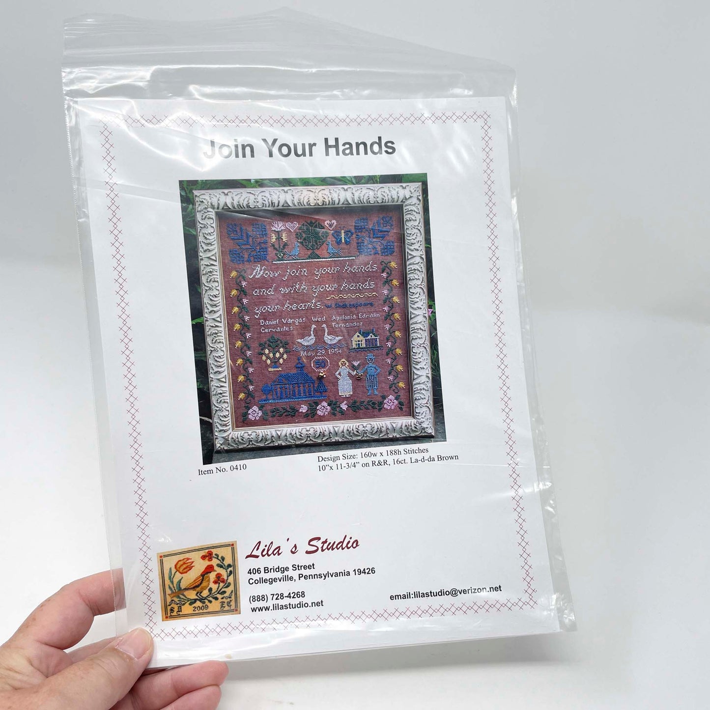 Join Your Hands Cross Stitch Sampler