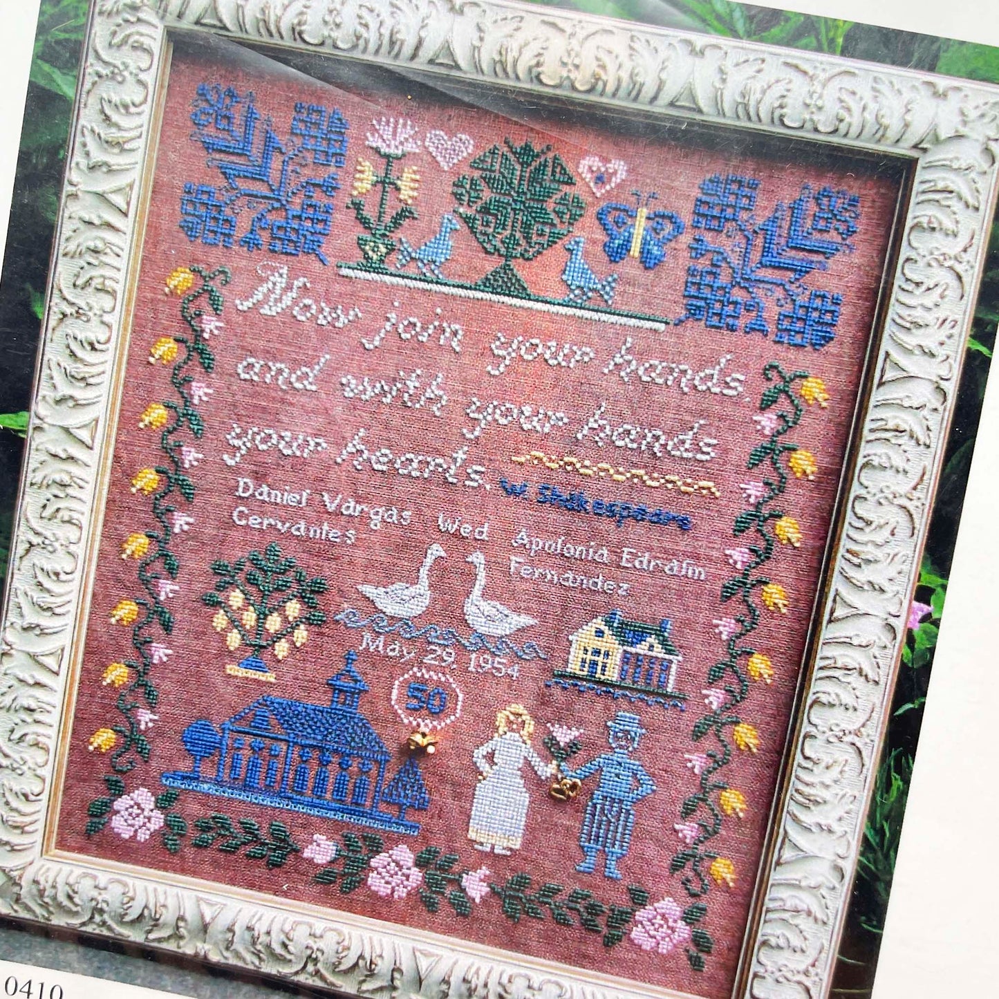 Join Your Hands Cross Stitch Sampler