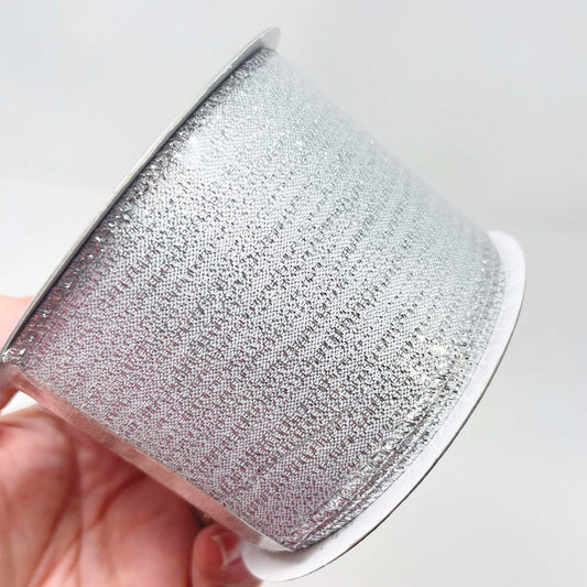 Trimmery Silver Wire-Edged Ribbon