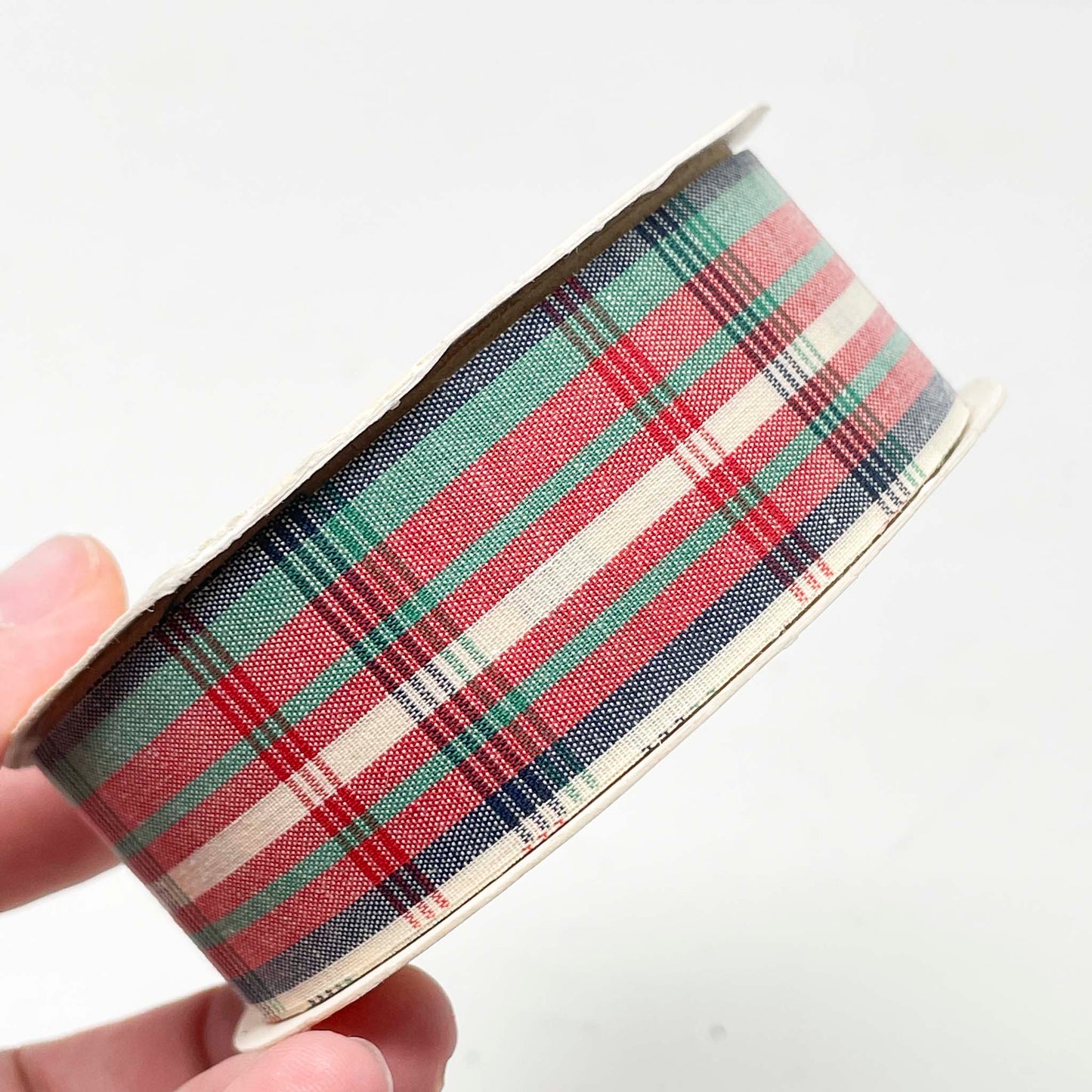 Tartan Fabric Ribbon Spool