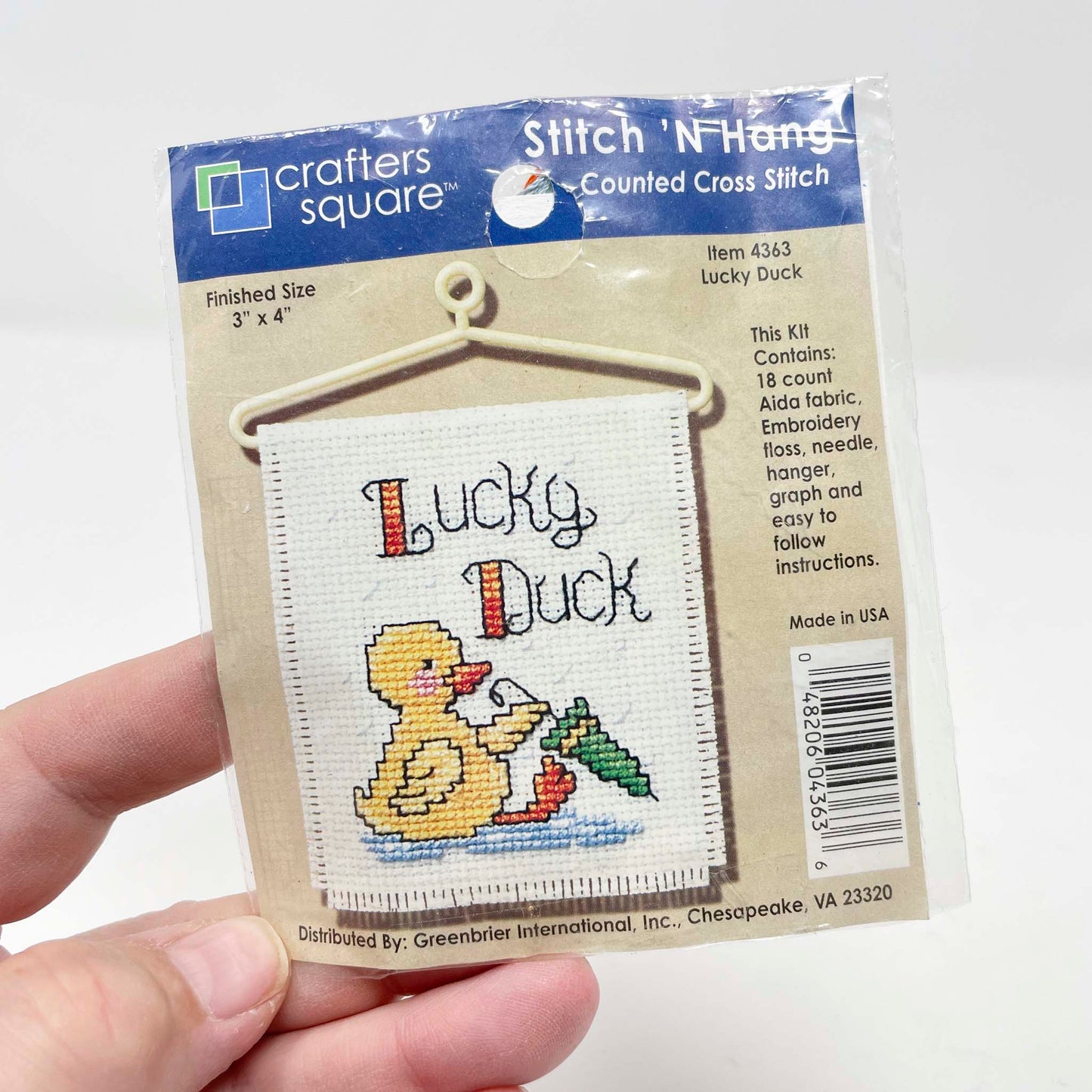 Crafters Square Stitch N' Hang Lucky Duck