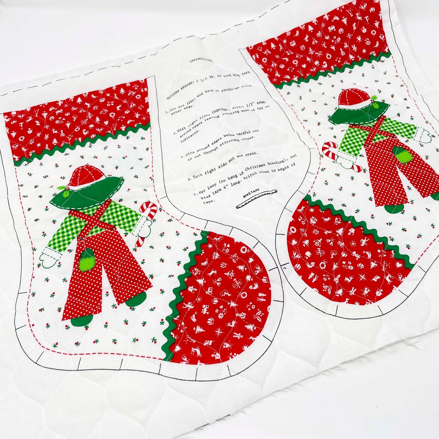 Quilted Cotton Country Cousins Stockings Fabric