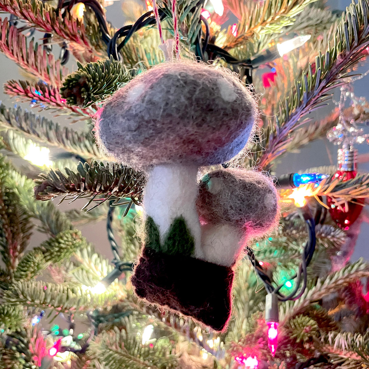 NEW // Gray Mushroom Ornament