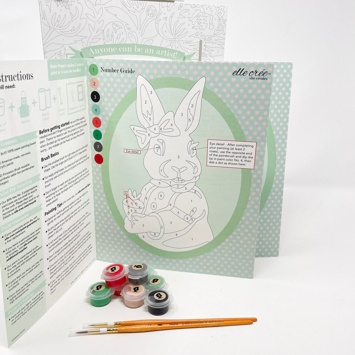 NEW // Bonnie Bunny Paint-by-Number Kit