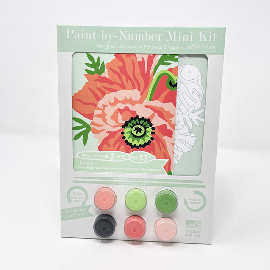 NEW // Poppies Mini Paint-by-Number Kit