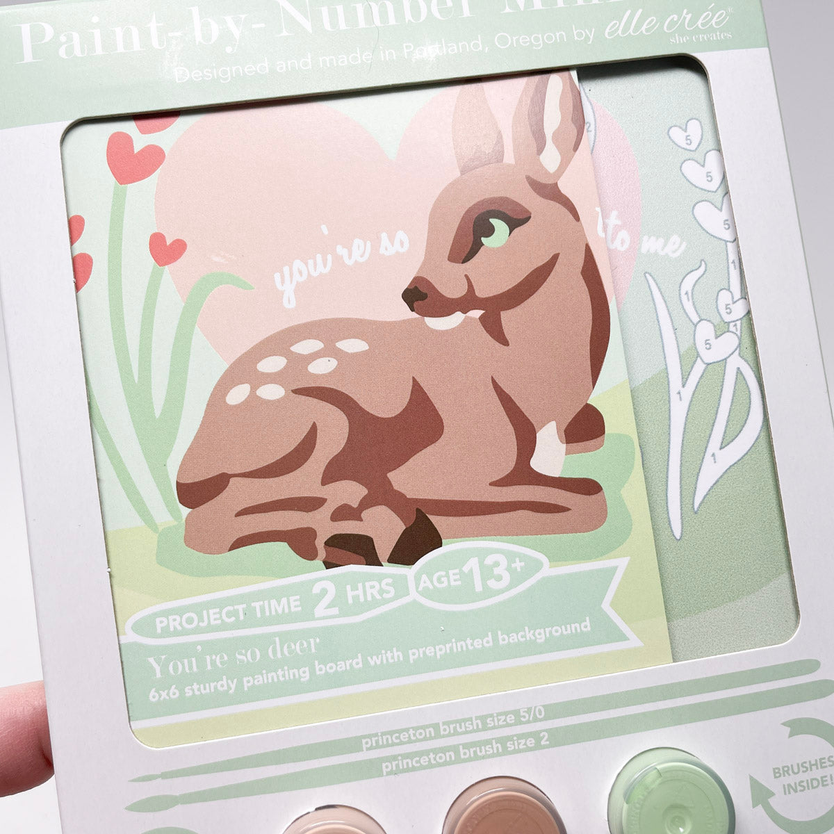 NEW // You're So Deer Valentine Mini Paint-by-Number Kit